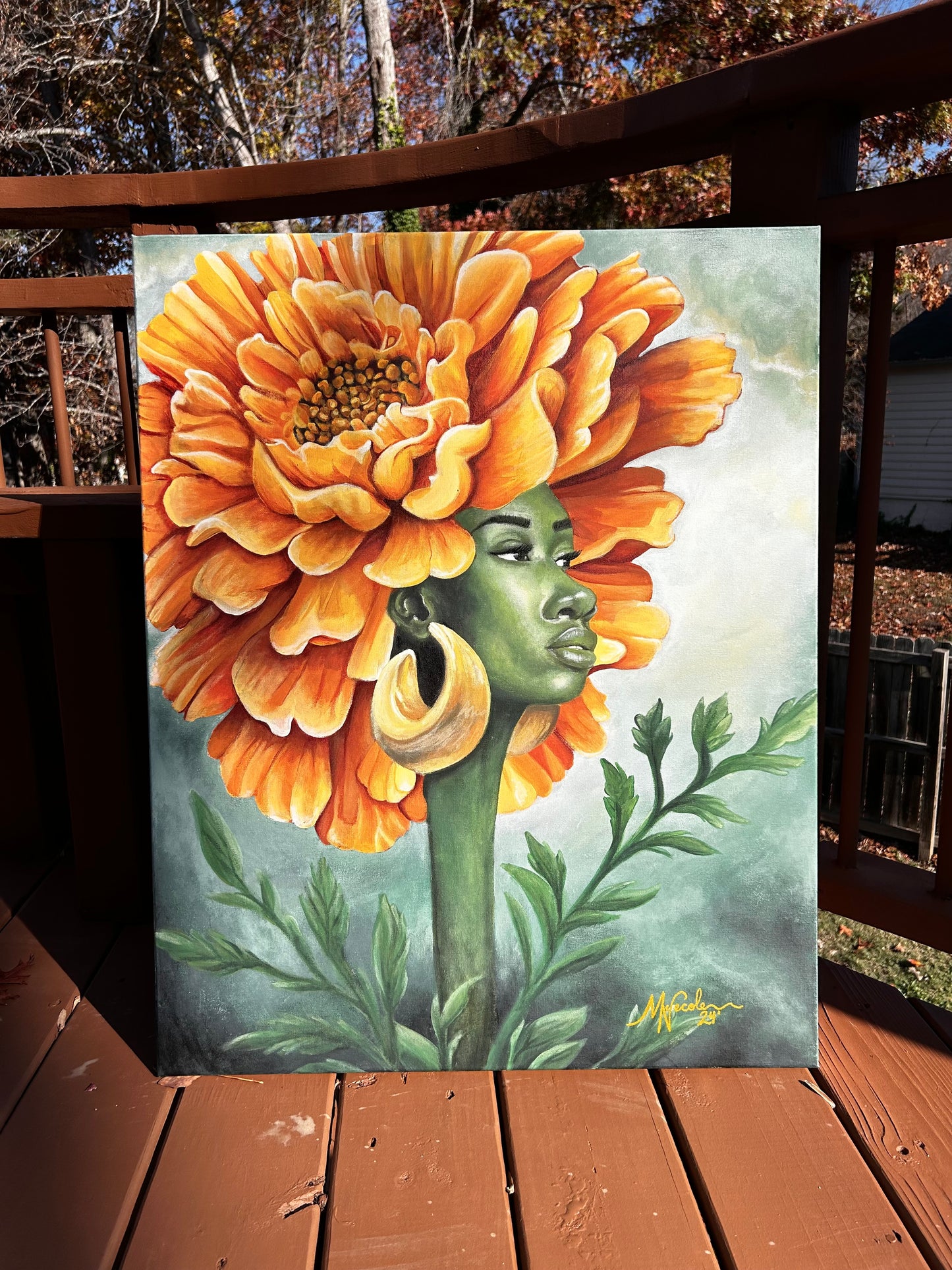 Golden Bloom - Original Painting